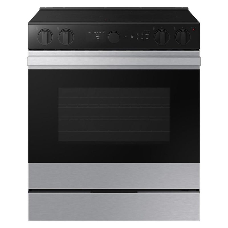 Electric Ranges |  Samsung Bespoke Smart Slide-In Electric Range 6.3 cu. ft. with Air Sous Vide & Air Fry – NSE6DG8500SR White Electric Ranges Electric Ranges