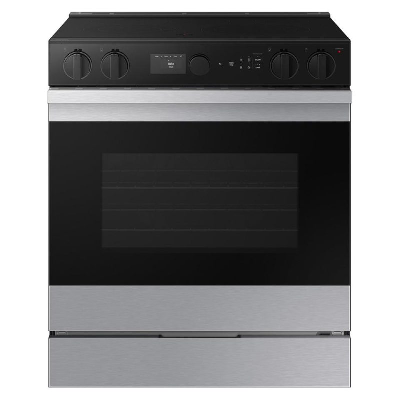 Electric Ranges |  Samsung Bespoke Smart Slide-In Electric Range 6.3 cu. ft. with Air Sous Vide & Air Fry – NSE6DG8500SR White Electric Ranges Electric Ranges