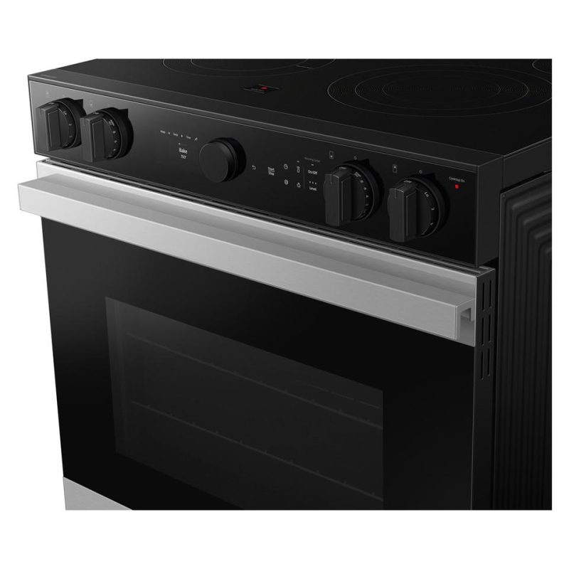 Electric Ranges |  Samsung Bespoke Smart Slide-In Electric Range 6.3 cu. ft. with Air Sous Vide & Air Fry – NSE6DG8500SR White Electric Ranges Electric Ranges