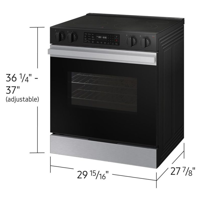 Electric Ranges |  Samsung Bespoke Smart Slide-In Electric Range 6.3 cu. ft. with Precision Knobs – NSE6DG8100SR Stainless Steel Electric Ranges Electric Ranges