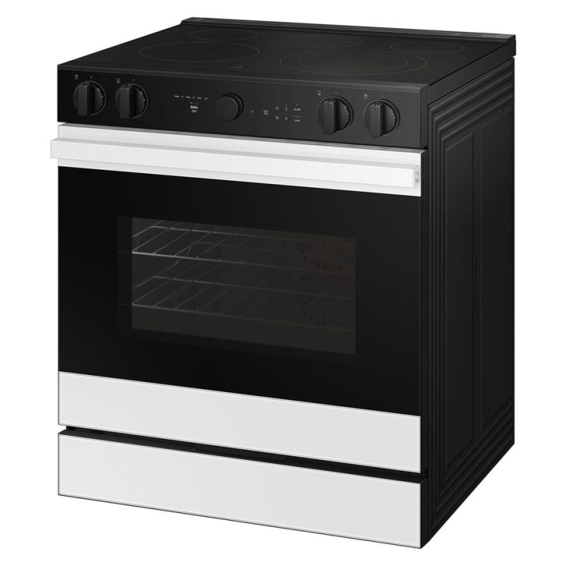 Electric Ranges |  Samsung Bespoke Smart Slide-In Electric Range 6.3 cu. ft. with Smart Oven Camera & Illuminated Precision Knobs – NSE6DB870012 White Electric Ranges Electric Ranges