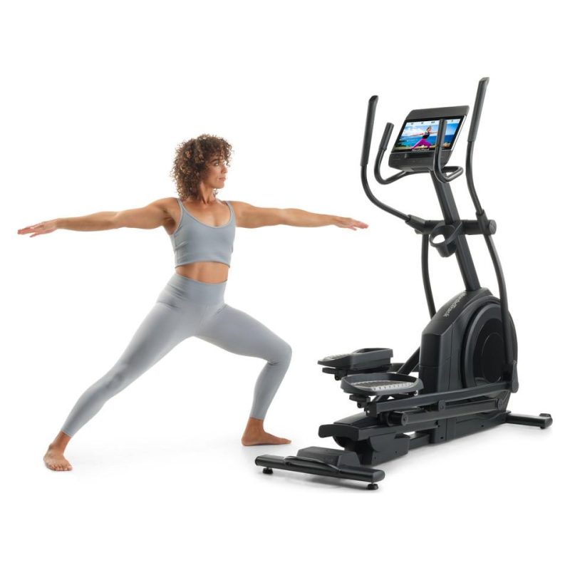 Elliptical |  NordicTrack AirGlide 14i; iFIT-enabled Elliptical for Low-Impact Cardio Workouts with 14” Tilting Touchscreen -NTEL71423 Black Elliptical Black