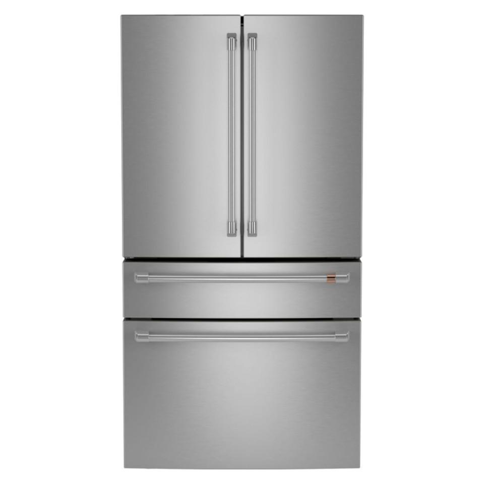 French Door Refrigerators |  Café ENERGY STAR® 28.7 Cu. Ft. Smart 4-Door French-Door Refrigerator With Dual-Dispense AutoFill Pitcher – CGE29DP2TS1 Stainless Steel French Door Refrigerators French Door Refrigerators