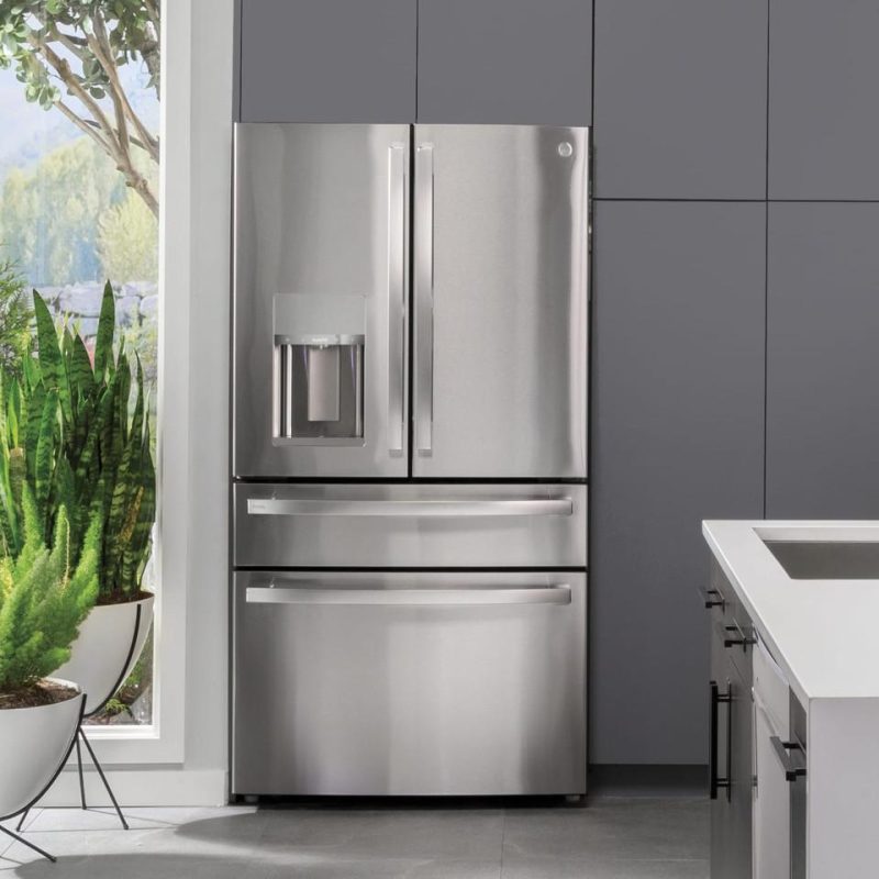 French Door Refrigerators |  GE Profile 27.6 cu. ft. 4-Door French-Door Refrigerator – PVD28BYNFS Stainless Steel French Door Refrigerators French Door Refrigerators