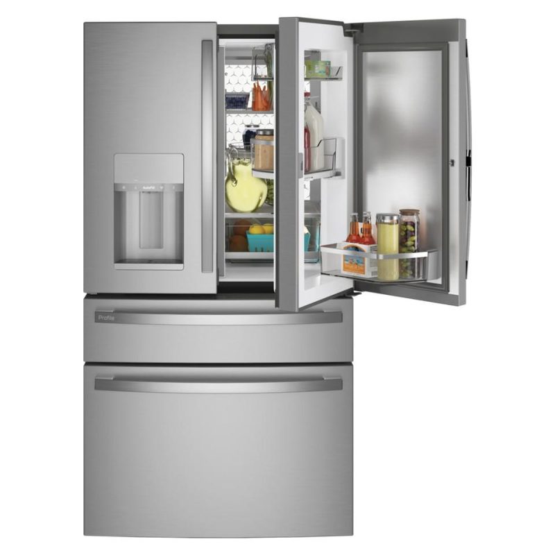 French Door Refrigerators |  GE Profile 27.6 cu. ft. 4-Door French-Door Refrigerator – PVD28BYNFS Stainless Steel French Door Refrigerators French Door Refrigerators