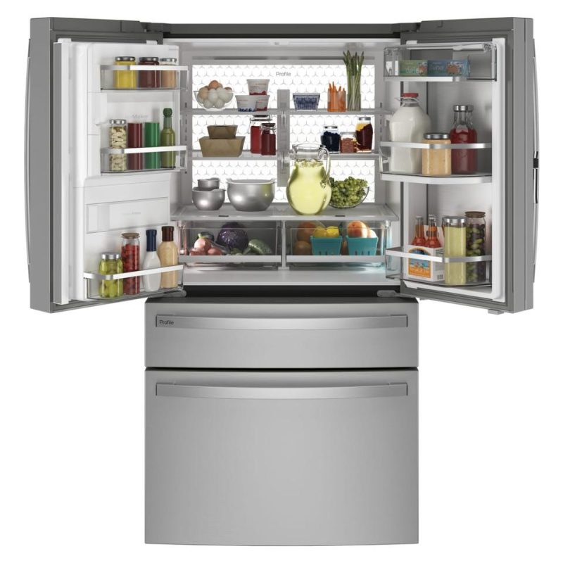 French Door Refrigerators |  GE Profile 27.6 cu. ft. 4-Door French-Door Refrigerator – PVD28BYNFS Stainless Steel French Door Refrigerators French Door Refrigerators