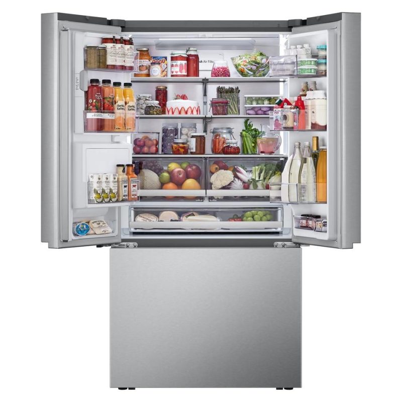 French Door Refrigerators |  LG 25.5 cu. ft. French Door Counter-Depth MAX Smart Refrigerator with Triple Ice Makers – Stainless steel – LRYXC2606S Stainless Steel French Door Refrigerators French Door Refrigerators