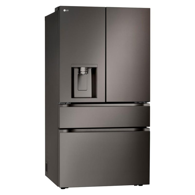 French Door Refrigerators |  LG 29 cu. ft. Smart Standard-Depth MAX™ 4-Door French Door Refrigerator with Full-Convert Drawer – LF29S8330D Black French Door Refrigerators Black