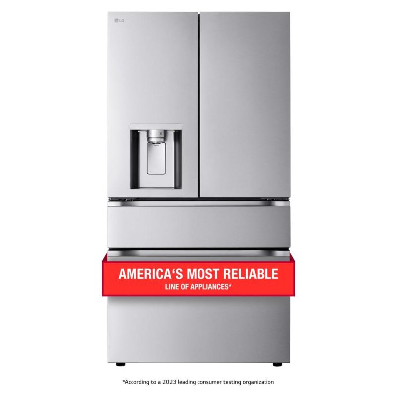 French Door Refrigerators |  LG 29 cu. ft. Smart Standard-Depth MAX™ 4-Door French Door Refrigerator with Full-Convert Drawer – LF29S8330S Stainless Steel French Door Refrigerators French Door Refrigerators