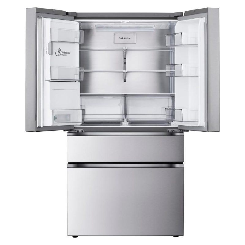 French Door Refrigerators |  LG 29 cu. ft. Smart Standard-Depth MAX™ 4-Door French Door Refrigerator with Full-Convert Drawer – LF29S8330S Stainless Steel French Door Refrigerators French Door Refrigerators