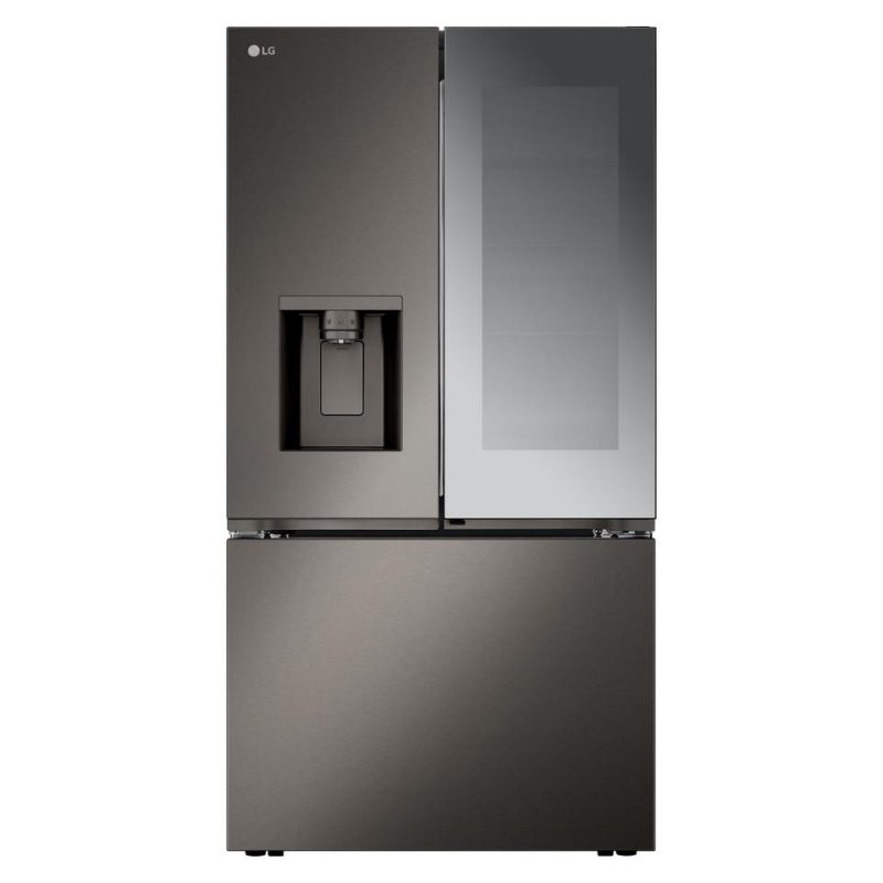 French Door Refrigerators |  LG 30.7 cu. ft. PrintProof Black Stainless Steel French Door Refrigerator – LRYKS3106D Black French Door Refrigerators Black