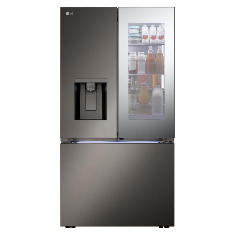 French Door Refrigerators |  LG 30.7 cu. ft. PrintProof Black Stainless Steel French Door Refrigerator – LRYKS3106D Black French Door Refrigerators Black