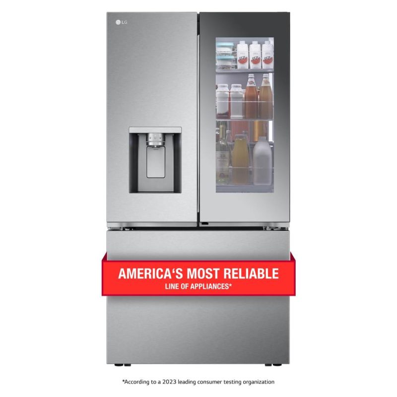 French Door Refrigerators |  LG 30.7 cu. ft. PrintProof Stainless Steel French Door Refrigerator – LRYKS3106S Stainless Steel French Door Refrigerators French Door Refrigerators