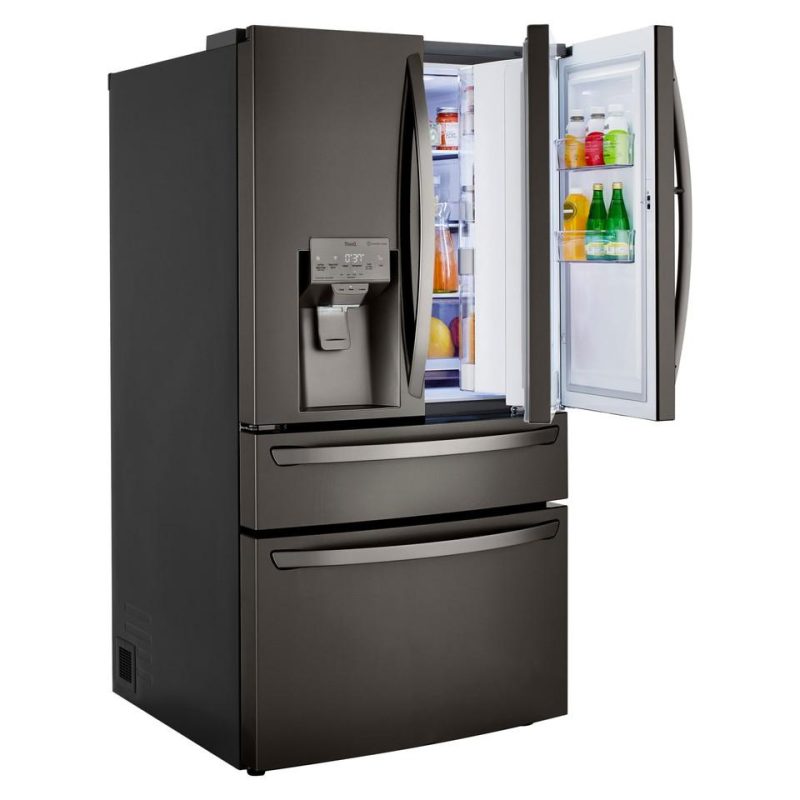 French Door Refrigerators |  LG 30 cu. ft. Smart Refrigerator with Craft Ice™ Maker – LRMDS3006D Black French Door Refrigerators Black