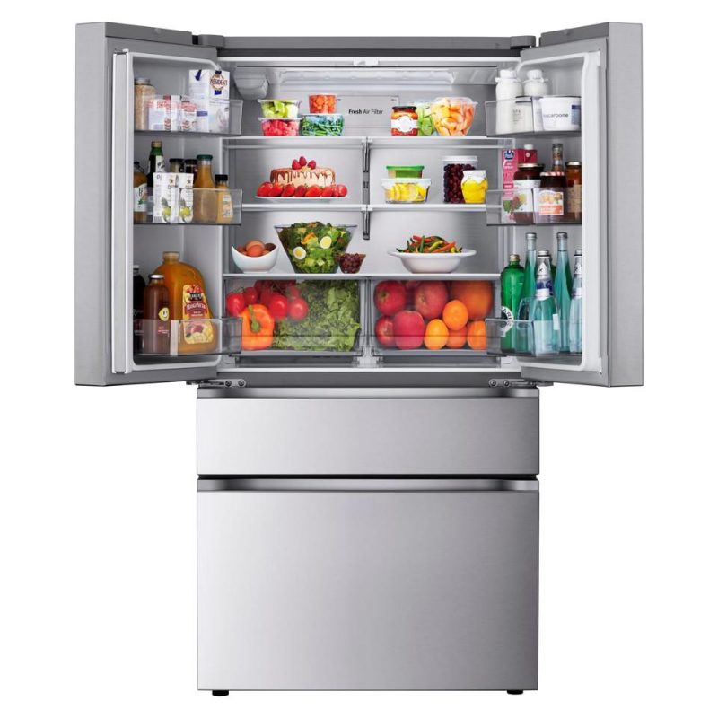 French Door Refrigerators |  LG 30 cu. ft. Smart Standard-Depth MAX™ 4-Door French Door Refrigerator with Full-Convert Drawer – LF30S8210S Stainless Steel French Door Refrigerators French Door Refrigerators