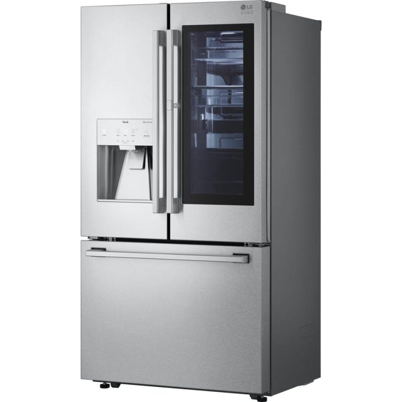 French Door Refrigerators |  LG STUDIO 24 cu. ft. Smart InstaView® Door-in-Door® Large Capacity Counter-Depth Refrigerator with Craft Ice™ Maker – SRFVC2416S Stainless Steel French Door Refrigerators French Door Refrigerators