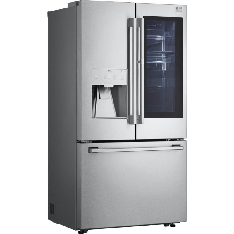 French Door Refrigerators |  LG STUDIO 24 cu. ft. Smart InstaView® Door-in-Door® Large Capacity Counter-Depth Refrigerator with Craft Ice™ Maker – SRFVC2416S Stainless Steel French Door Refrigerators French Door Refrigerators