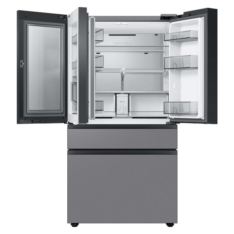 French Door Refrigerators |  Samsung 29 cu. ft. Bespoke 4-Door French Door Refrigerator with Beverage Center in Stainless Steel – RF29BB8600QL Stainless Steel French Door Refrigerators French Door Refrigerators