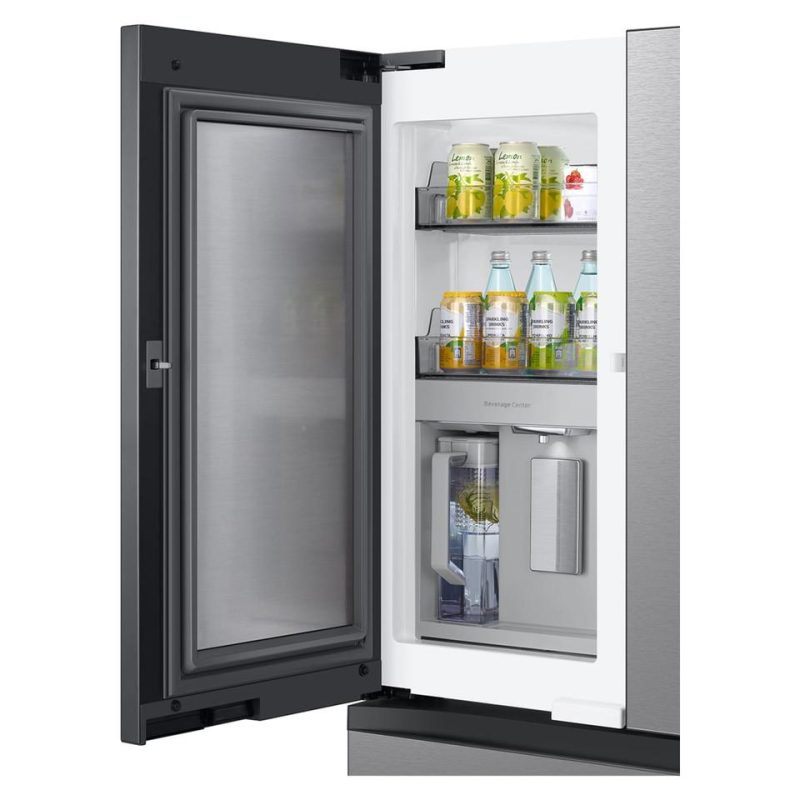 French Door Refrigerators |  Samsung 29 cu. ft. Bespoke 4-Door French Door Refrigerator with Beverage Center in Stainless Steel – RF29BB8600QL Stainless Steel French Door Refrigerators French Door Refrigerators