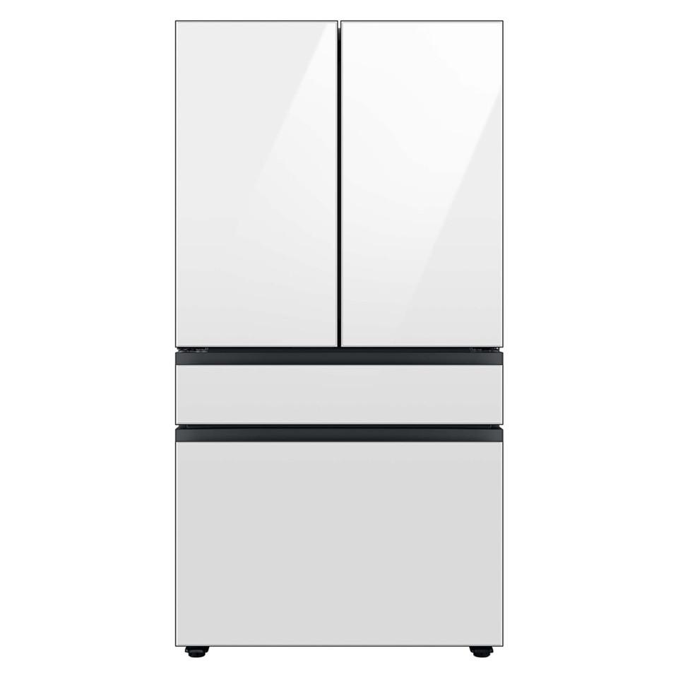 French Door Refrigerators |  Samsung 29 cu. ft. Bespoke 4-Door French Door Refrigerator with Beverage Center™ in White Glass – RF29BB860012 White French Door Refrigerators French Door Refrigerators