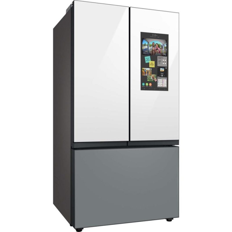 French Door Refrigerators |  Samsung Bespoke 29.8-cu ft French Door Refrigerator with Dual Ice Maker and Door within Door – RF30BB69006M Stainless Steel French Door Refrigerators French Door Refrigerators