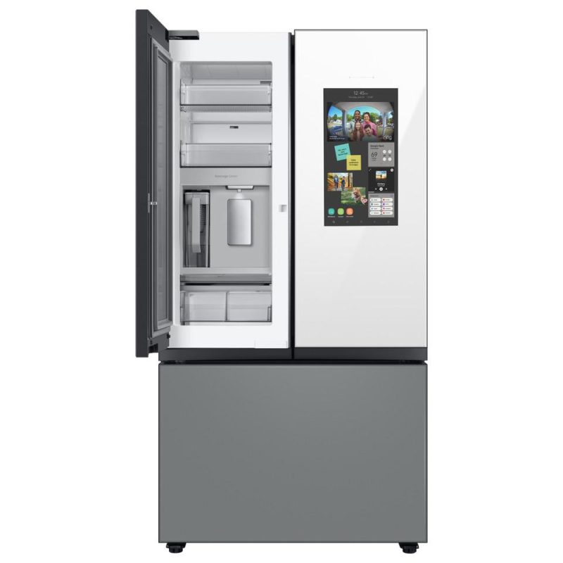 French Door Refrigerators |  Samsung Bespoke 29.8-cu ft French Door Refrigerator with Dual Ice Maker and Door within Door – RF30BB69006M Stainless Steel French Door Refrigerators French Door Refrigerators