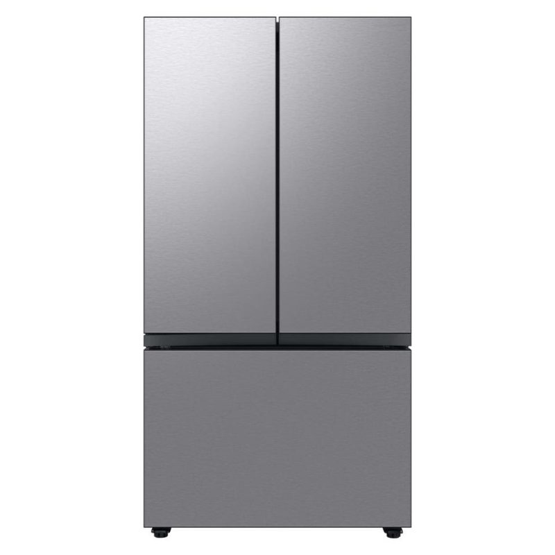 French Door Refrigerators |  Samsung Bespoke 30 cu. ft. 3-Door French Door Refrigerator with Beverage Center in Stainless Steel – RF30BB6600QL Stainless Steel French Door Refrigerators French Door Refrigerators