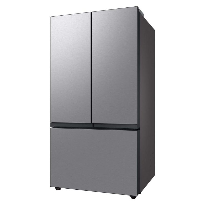 French Door Refrigerators |  Samsung Bespoke 30 cu. ft. 3-Door French Door Refrigerator with Beverage Center in Stainless Steel – RF30BB6600QL Stainless Steel French Door Refrigerators French Door Refrigerators