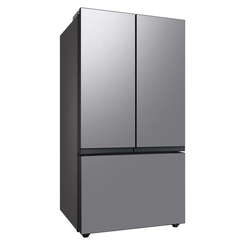 French Door Refrigerators |  Samsung Bespoke 30 cu. ft. 3-Door French Door Refrigerator with Beverage Center in Stainless Steel – RF30BB6600QL Stainless Steel French Door Refrigerators French Door Refrigerators