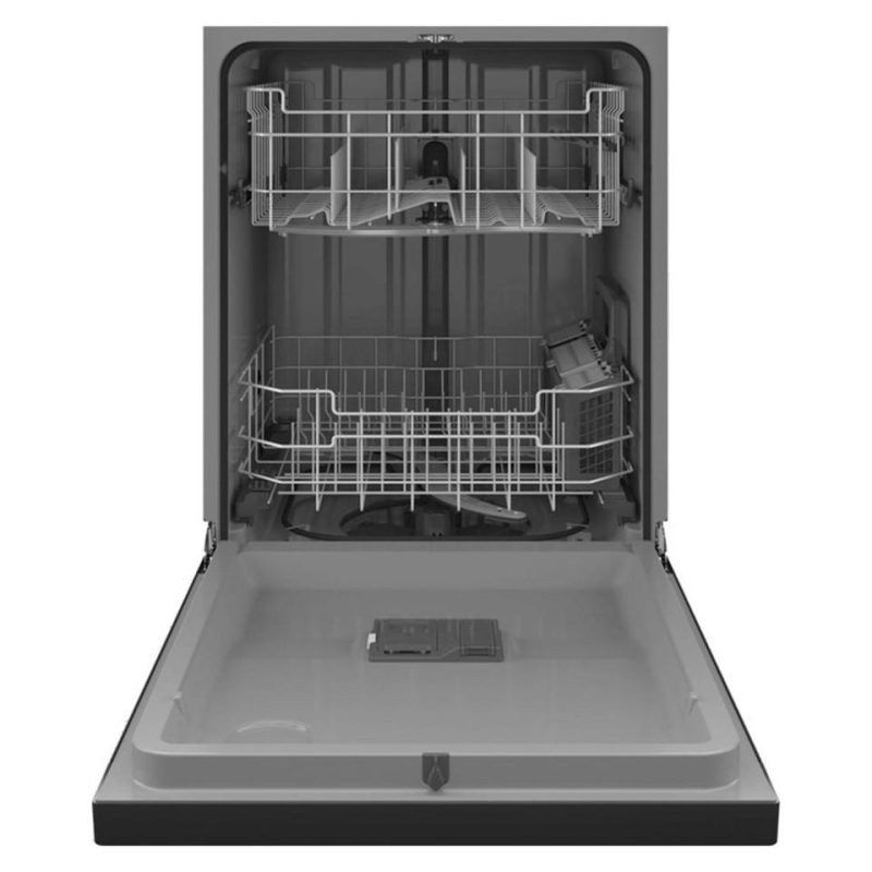 Front Control |  GE Front Control Built-In Dishwasher with Sanitize Cycle & Dry Boost – GDF550PGRBB Black Dishwashers Black