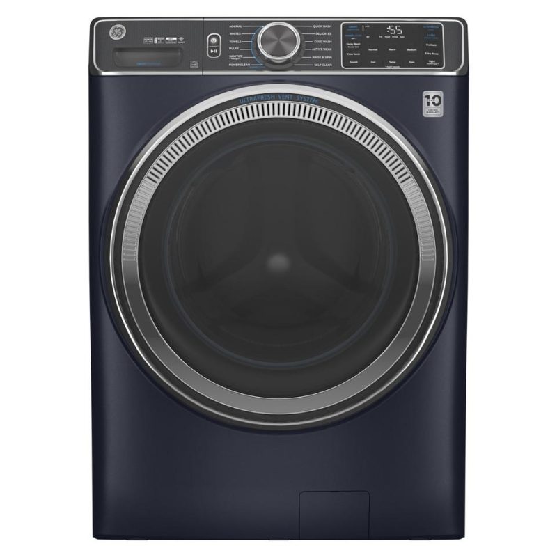 Front-load Washers |  GE 5.0 cu. ft. Front Load Steam Washer – GFW850SPNRS Blue Washers & Dryers Blue