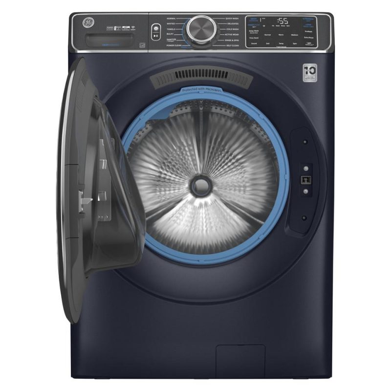 Front-load Washers |  GE 5.0 cu. ft. Front Load Steam Washer – GFW850SPNRS Blue Washers & Dryers Blue