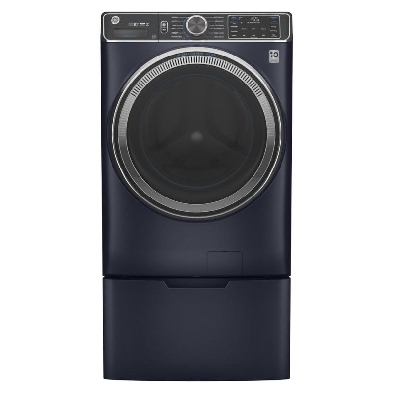 Front-load Washers |  GE 5.0 cu. ft. Front Load Steam Washer – GFW850SPNRS Blue Washers & Dryers Blue