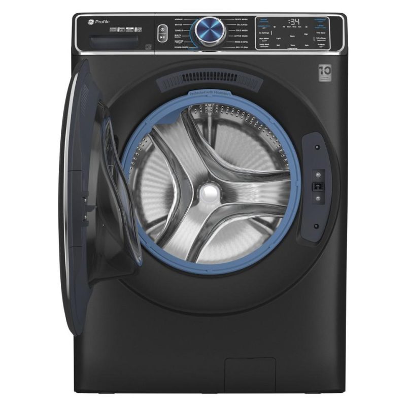 Front-load Washers |  GE Profile 5.3 cu. ft. Capacity Smart Front Load Washer w/ Adaptive SmartDispense UltraFresh Vent System Plus & OdorBlock – PFW950SPTDS Black Front-load Washers Black