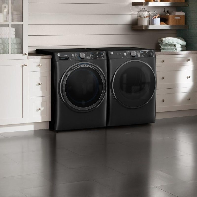 Front-load Washers |  GE® 5.0 cu. ft. Capacity Smart Front Load ENERGY STAR® Steam Washer with SmartDispense™ UltraFresh Vent System with OdorBlock™ and Sanitize + Allergen – GFW655SPVDS Gray Front-load Washers Front-load Washers