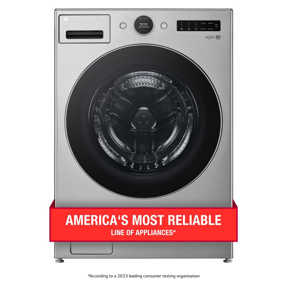 Front-load Washers |  LG 4.5 cu. ft. Capacity Smart Front Load Energy Star Washer with TurboWash® 360° and AI DD® Built-In Intelligence – WM5500HVA Gray Front-load Washers Front-load Washers