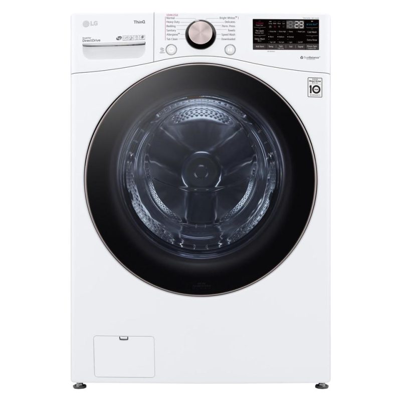 Front-load Washers |  LG 4.5 cu. ft. Ultra Large Capacity Smart wi-fi Enabled Front Load Washer with TurboWash™ 360° and Built-In Intelligence White Front-load Washers Front-load Washers