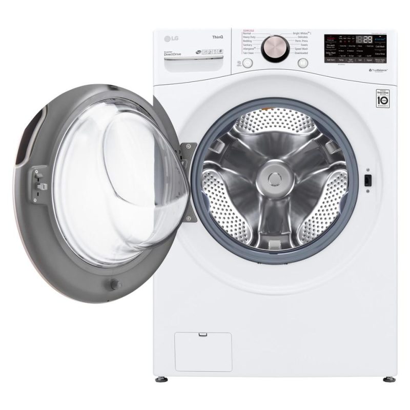 Front-load Washers |  LG 4.5 cu. ft. Ultra Large Capacity Smart wi-fi Enabled Front Load Washer with TurboWash™ 360° and Built-In Intelligence White Front-load Washers Front-load Washers