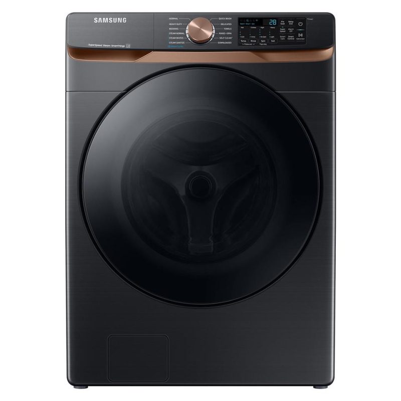 Front-load Washers |  Samsung 5 cu. ft. Extra Large Capacity Smart Front Load Washer in Brushed Black with Super Speed Wash and Steam – WF50BG8300AV Black Front-load Washers Black