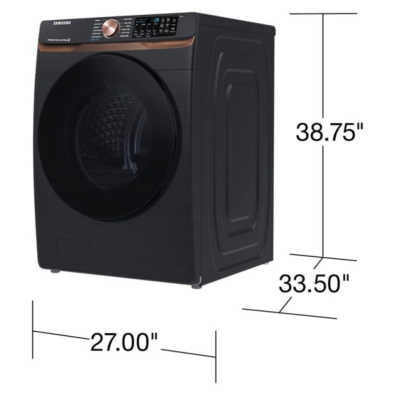 Front-load Washers |  Samsung 5 cu. ft. Extra Large Capacity Smart Front Load Washer in Brushed Black with Super Speed Wash and Steam – WF50BG8300AV Black Front-load Washers Black