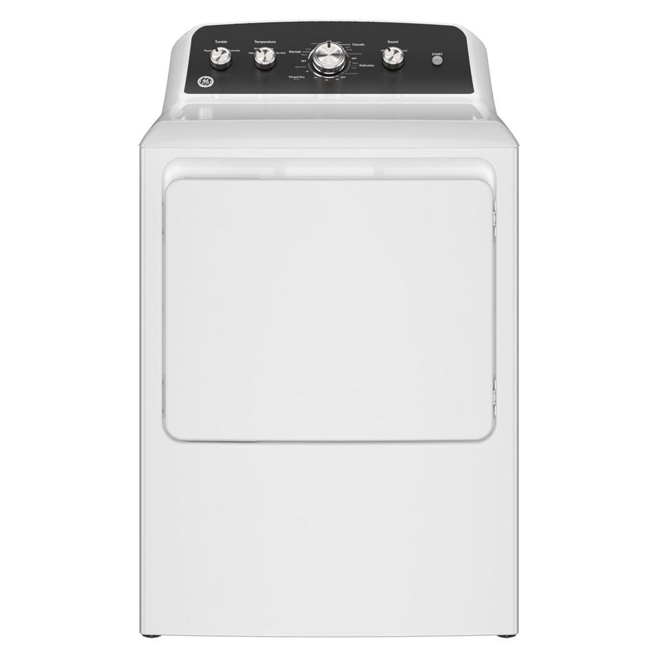 Gas Dryers |  GE® 7.2 cu. ft. Capacity Gas Dryer with Up To 120 ft. Venting and Extended Tumble – GTD48GASWWB White Gas Dryers Gas Dryers