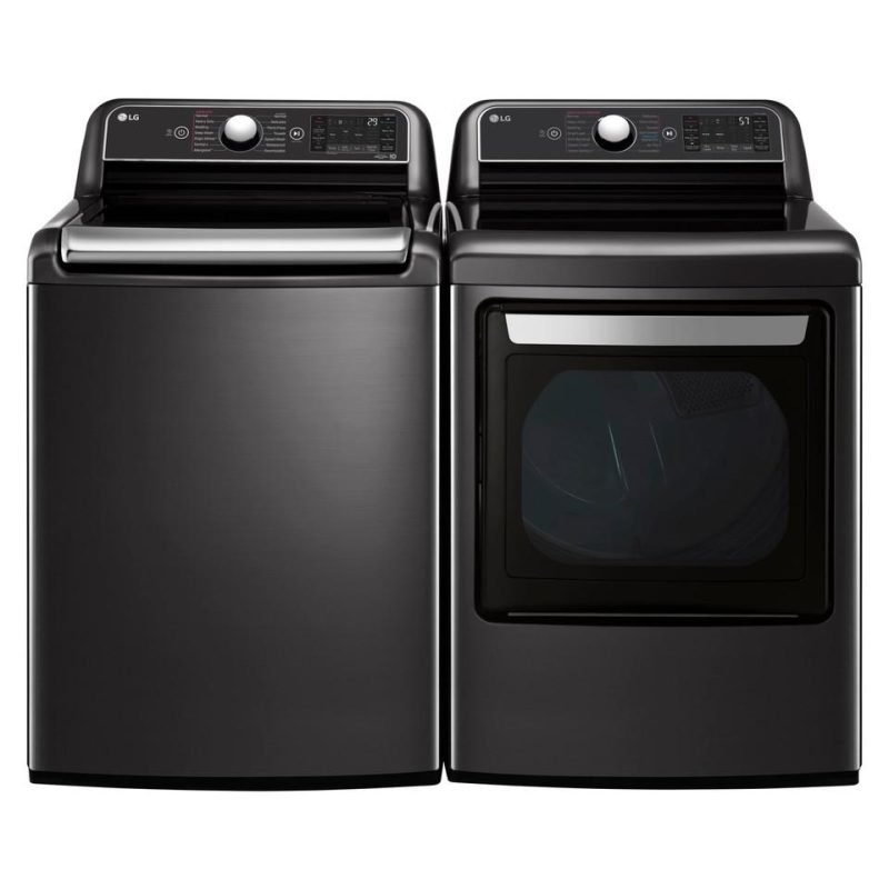 Gas Dryers |  LG 7.3 cu. ft. Smart wi-fi Enabled Gas Dryer with TurboSteam™ – DLGX7901BE Black Gas Dryers Black