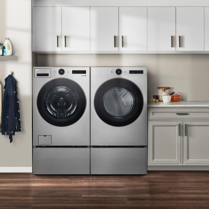 Gas Dryers |  LG 7.4 cu. ft. Ultra Large Capacity Smart Front Load Gas Dryer with Sensor Dry & Steam Technology Gray Gas Dryers Gas Dryers