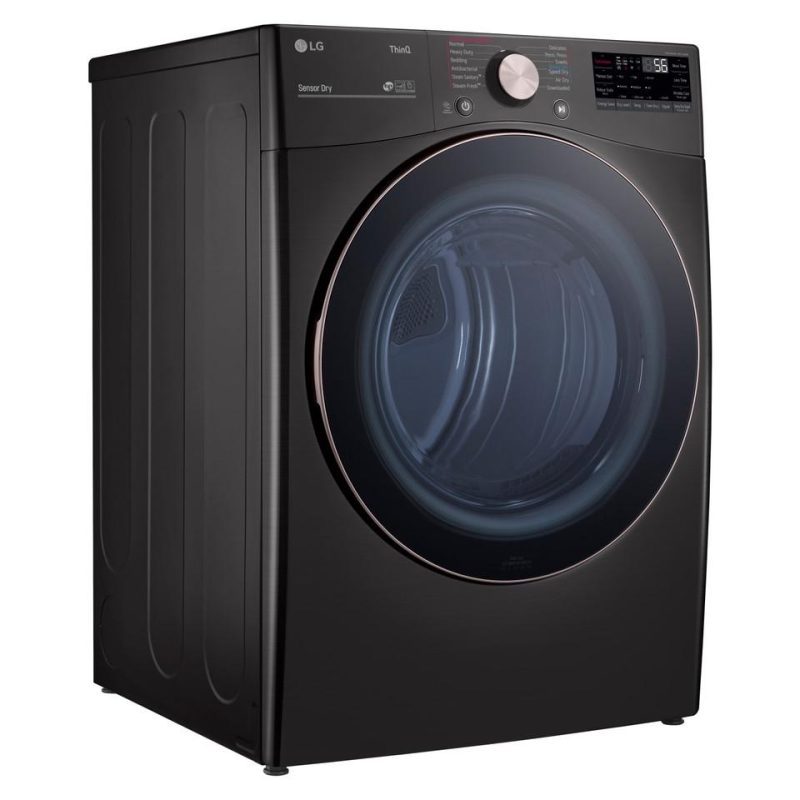 Gas Dryers |  LG 7.4 cu. ft. Ultra Large Capacity Smart wi-fi Enabled Front Load Gas Dryer with TurboSteam™ and Built-In Intelligence – DLGX4001B Black Washers & Dryers Black