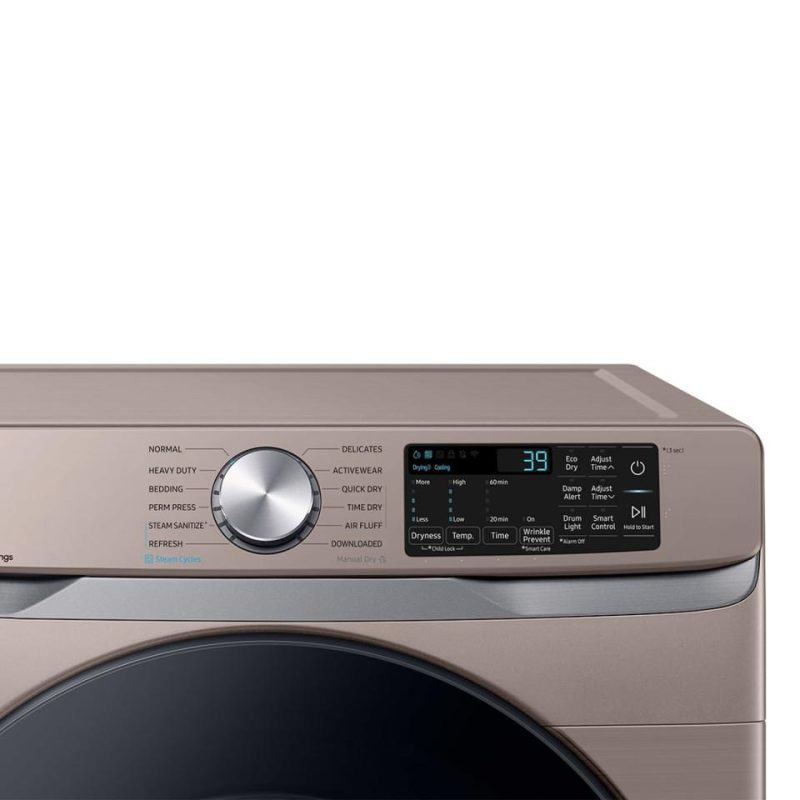 Gas Dryers |  Samsung 7.5 cu. ft. Gas Dryer with Steam Sanitize+ in Champagne – DVG45B6300C Champagne Gas Dryers Champagne