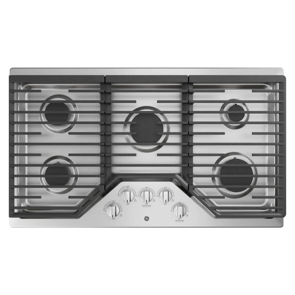 Gas |  GE® 36” Built-In Gas Cooktop (JGP5036SLSS) Stainless Steel Cooktops Gas