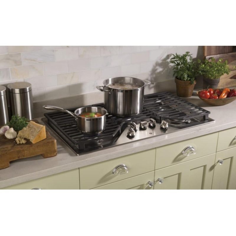 Gas |  GE® 36” Built-In Gas Cooktop (JGP5036SLSS) Stainless Steel Cooktops Gas