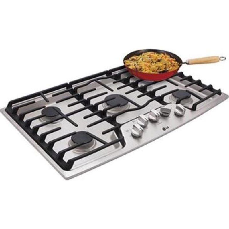 Gas |  LG 36”  Stainless Steel Gas Cooktop with SuperBoil™ – LCG3611ST Stainless Steel Cooktops Gas