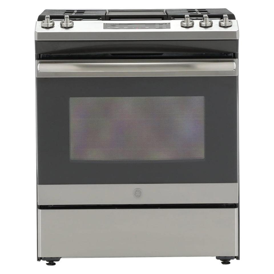 Gas Ranges |  GE® 30” Slide-In Front Control Gas Range – JGSS66SELSS Stainless Steel Gas Ranges Gas Ranges