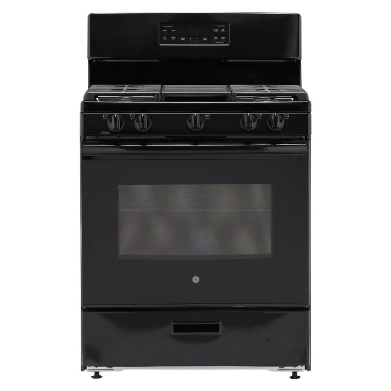 Gas Ranges |  GE® 5.0 cu. ft. Free-Standing Gas Range (JGBS66DEKBB) Black Gas Ranges Black